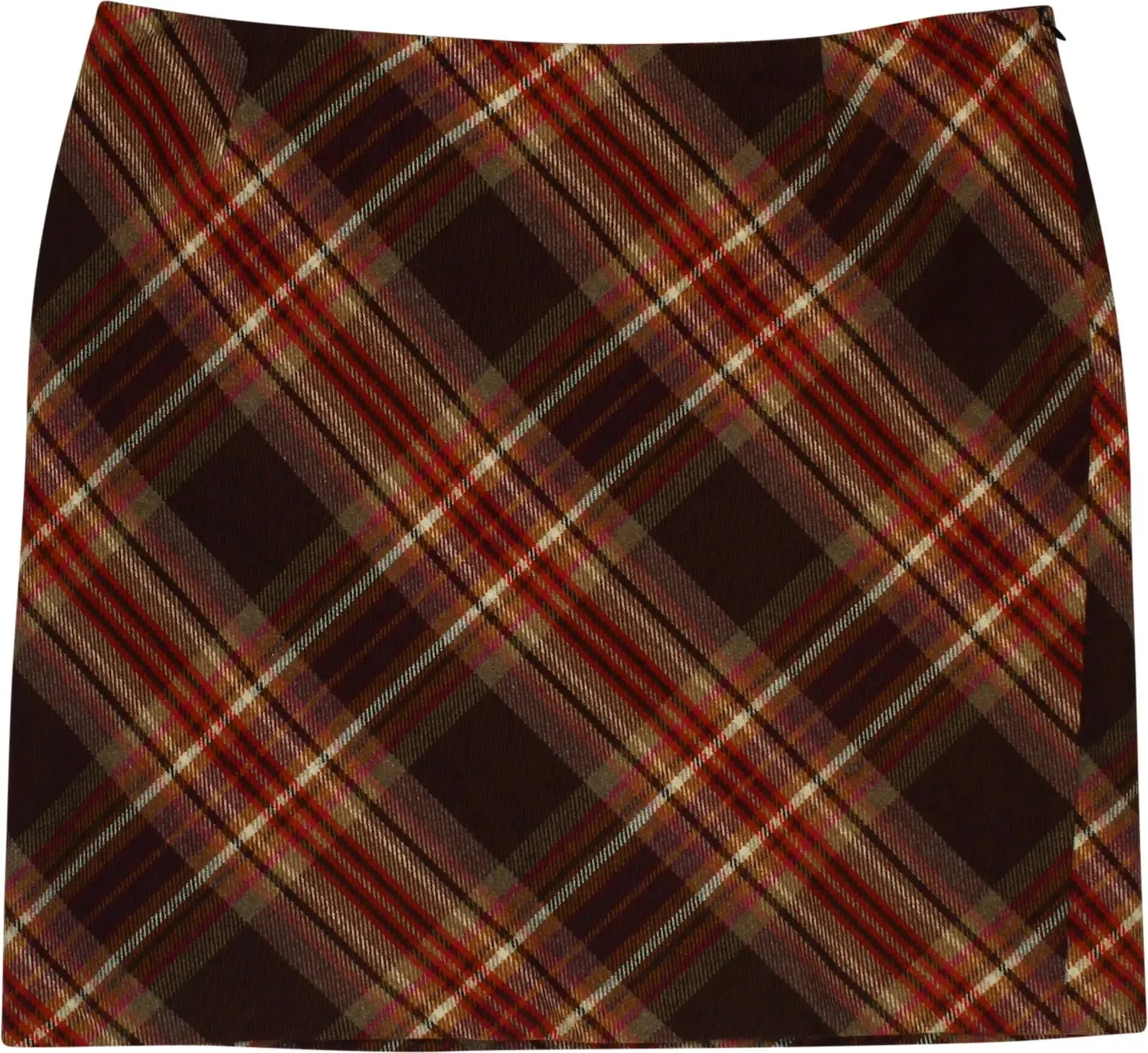 00s Tartan Wool Mini Skirt