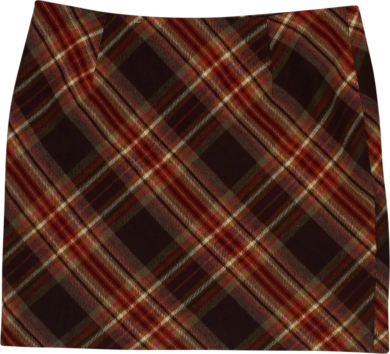00s Tartan Wool Mini Skirt