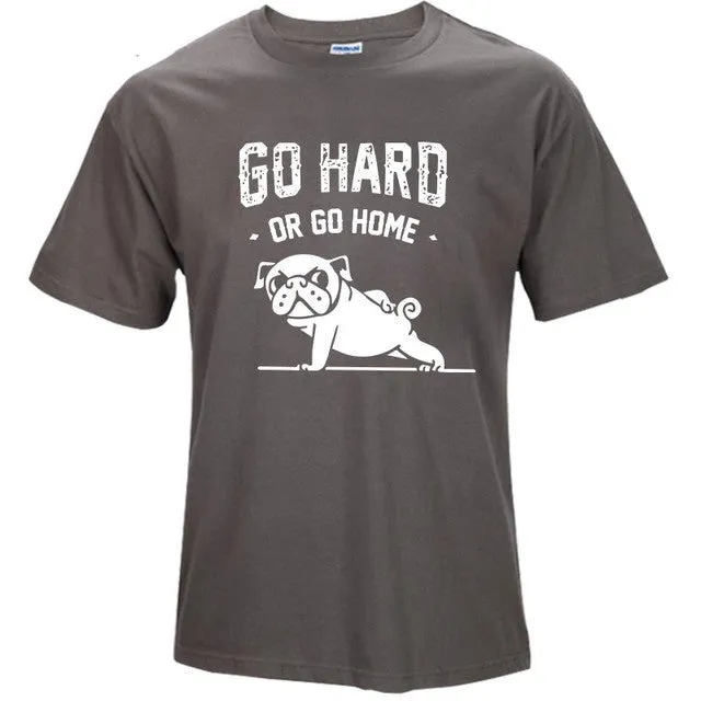 100% cotton Go hard or Go Home / Pug Life Men's t-shirt (various designs)