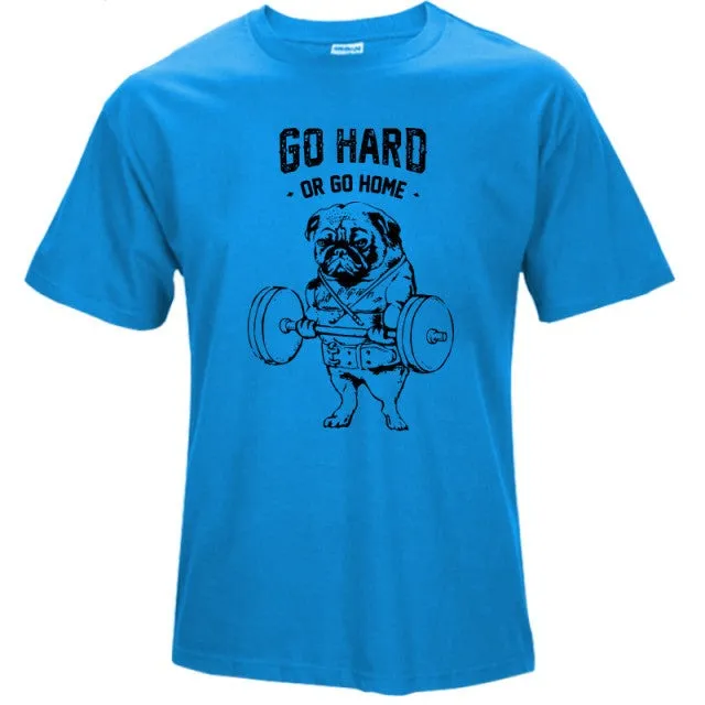 100% cotton Go hard or Go Home / Pug Life Men's t-shirt (various designs)