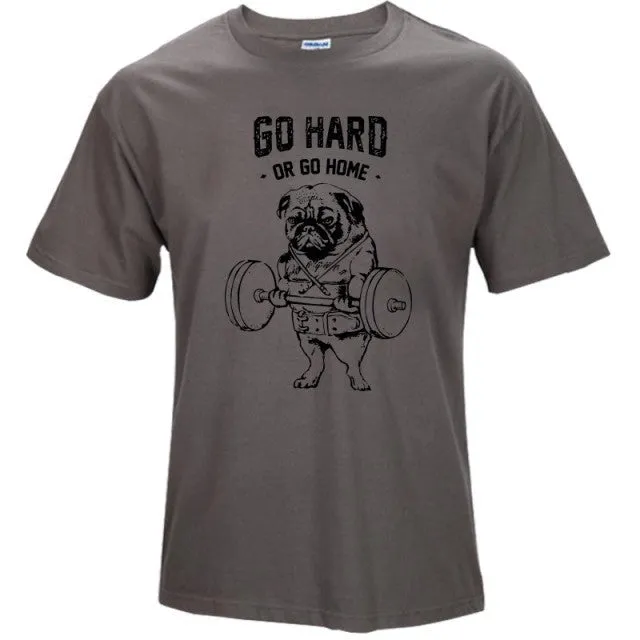 100% cotton Go hard or Go Home / Pug Life Men's t-shirt (various designs)