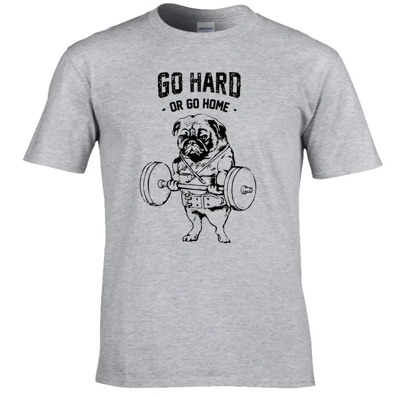 100% cotton Go hard or Go Home / Pug Life Men's t-shirt (various designs)
