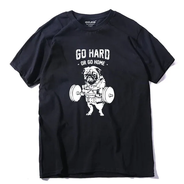 100% cotton Go hard or Go Home / Pug Life Men's t-shirt (various designs)