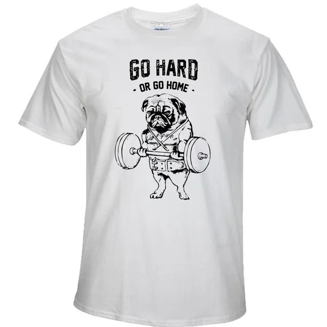 100% cotton Go hard or Go Home / Pug Life Men's t-shirt (various designs)