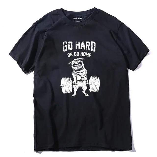 100% cotton Go hard or Go Home / Pug Life Men's t-shirt (various designs)