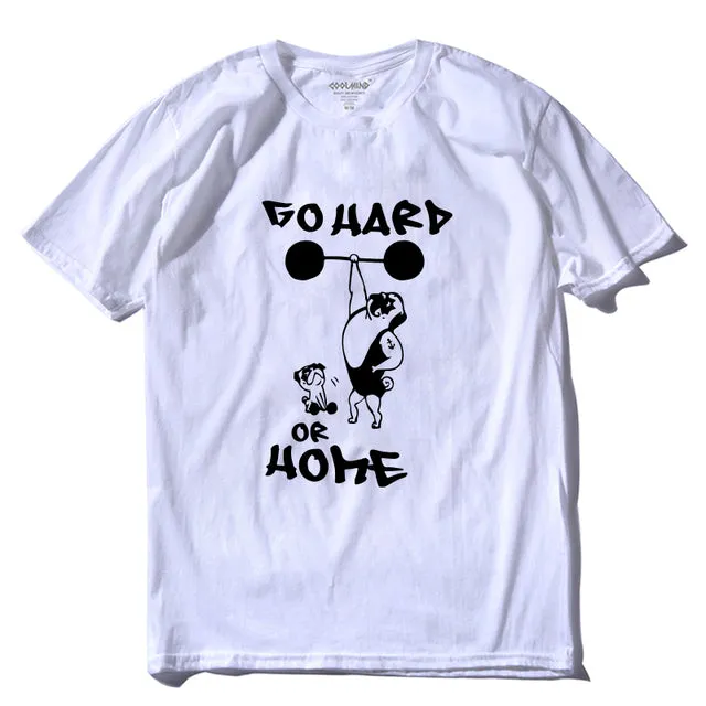 100% cotton Go hard or Go Home / Pug Life Men's t-shirt (various designs)