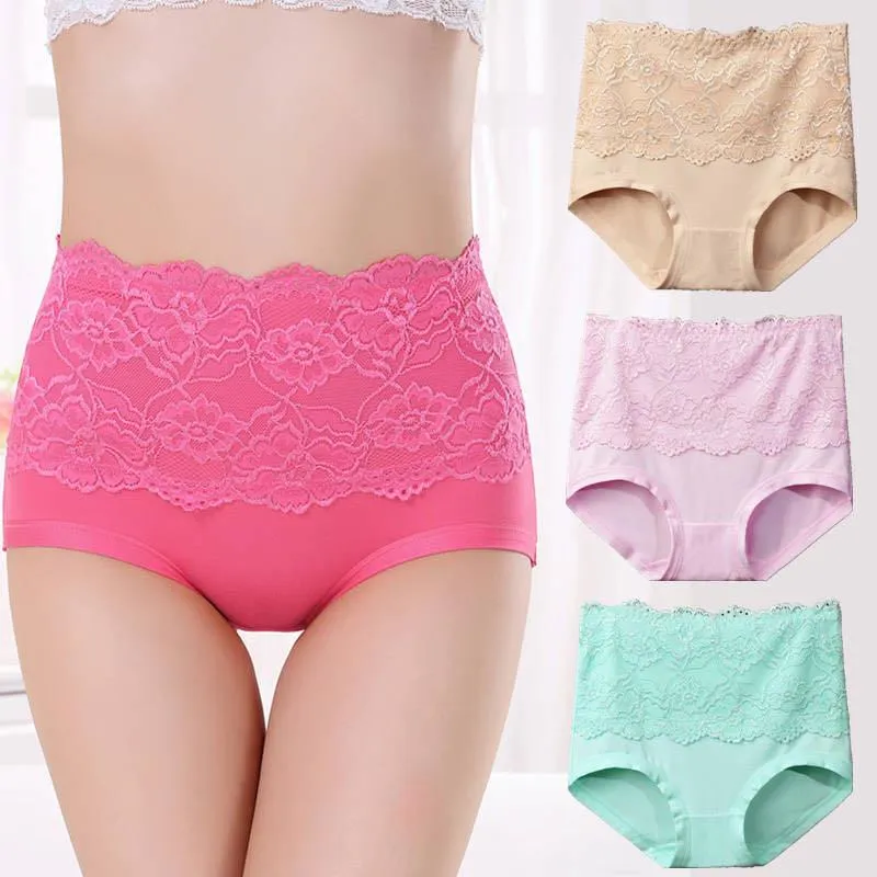 10Pcs/Set High Elastic Shaping Lace Panties