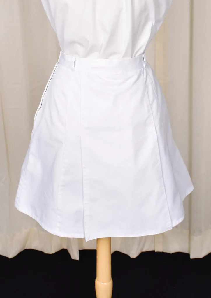 1960s White Sailor Skort