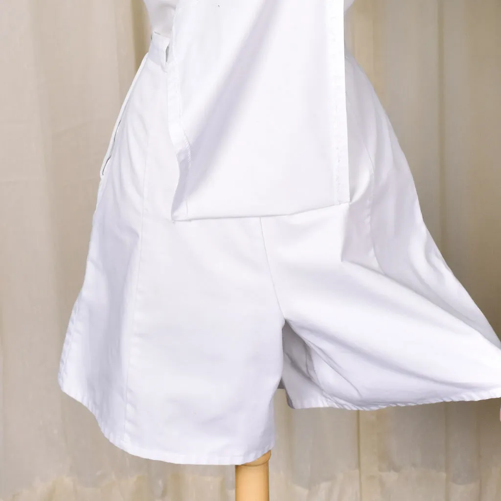 1960s White Sailor Skort