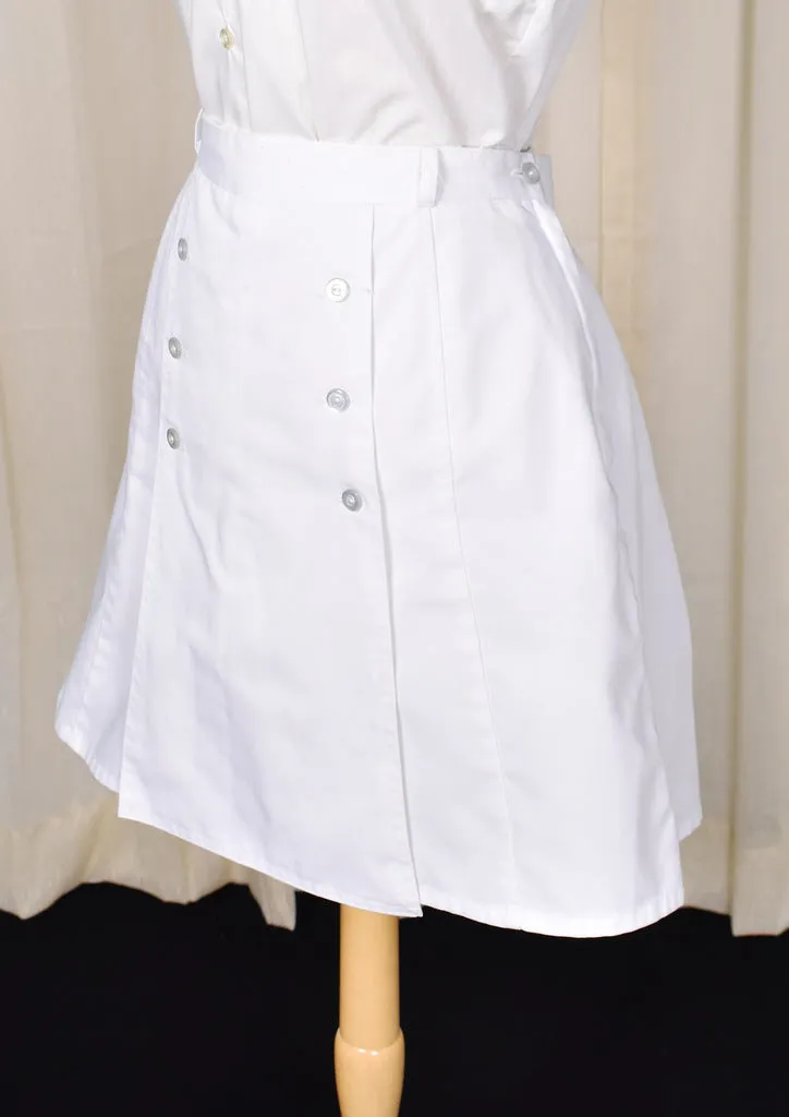 1960s White Sailor Skort