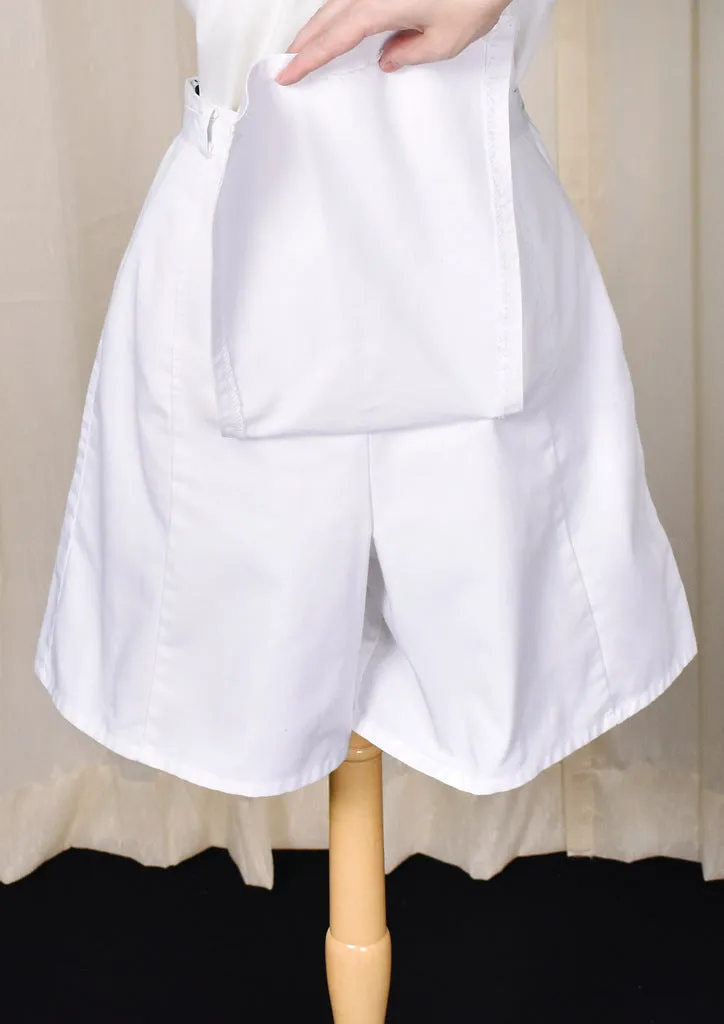 1960s White Sailor Skort