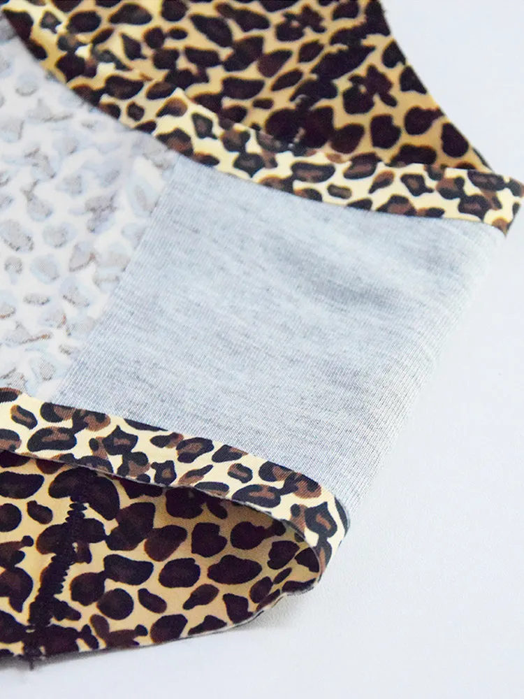 2-Pack Women Cheetah Texture High Waisted Everday Panties