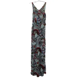 2OH Threads Gray Paisley Velvet Maxi Dress Women’s Size XS Rayon Spandex NWT