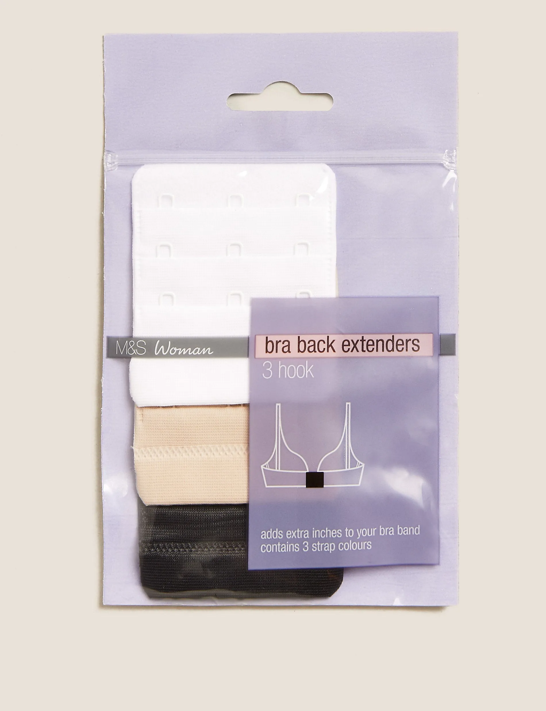 3 Piece Marks & Spencer 3 Hook Bra Extensions Multi