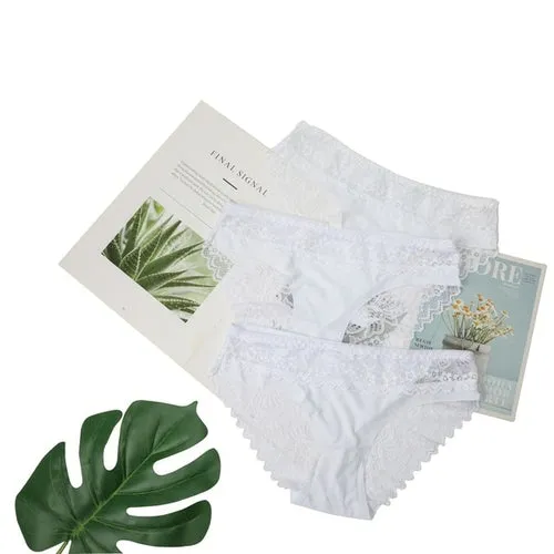 3pcs Lace Underwear Panties For Women's Panties Set Sexy Intimate