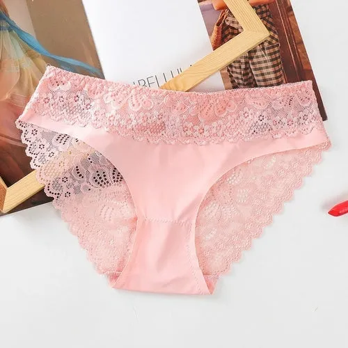 3pcs Lace Underwear Panties For Women's Panties Set Sexy Intimate