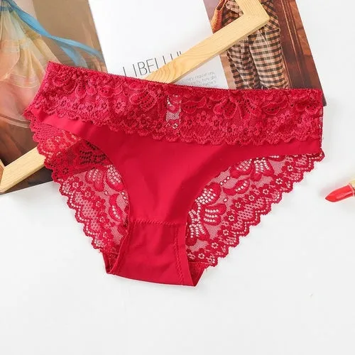 3pcs Lace Underwear Panties For Women's Panties Set Sexy Intimate