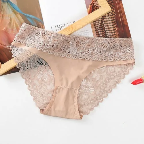 3pcs Lace Underwear Panties For Women's Panties Set Sexy Intimate