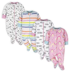 4-Pack Baby Girls Unicorns Sleep 'N Plays
