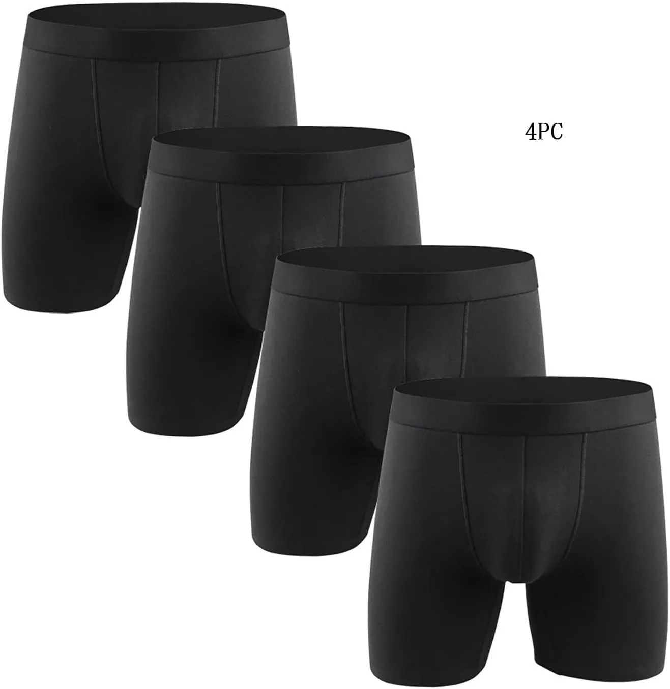 4 Pack Underwear for Men Comfortable Plain Boxer Briefs Mens Soft Breathable Boxers Underwear Stretchy Shorts