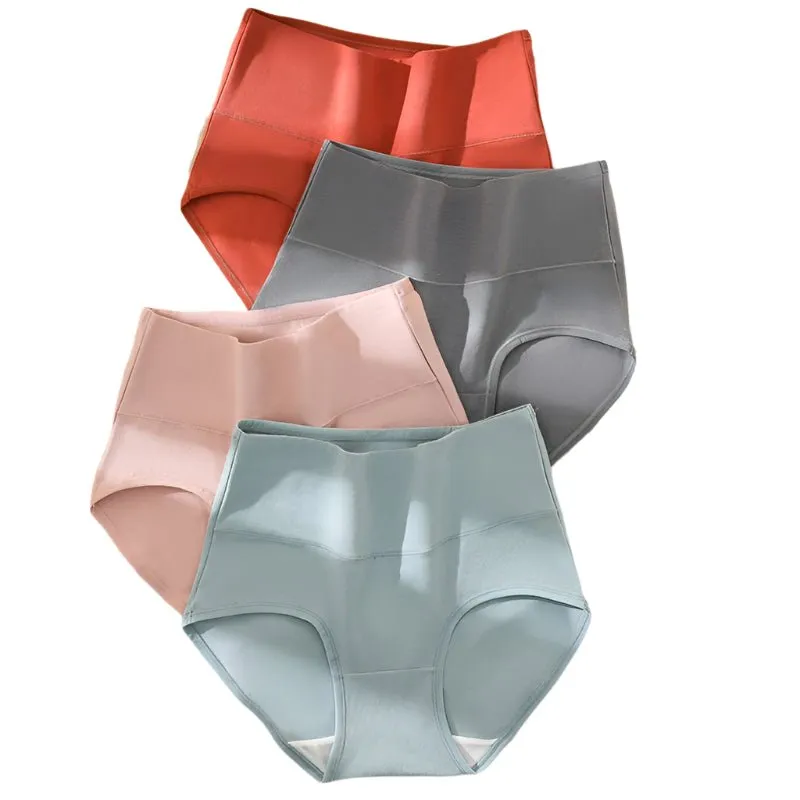 4-Pack Women's Plus Size Cotton Underwear Breathable Briefs