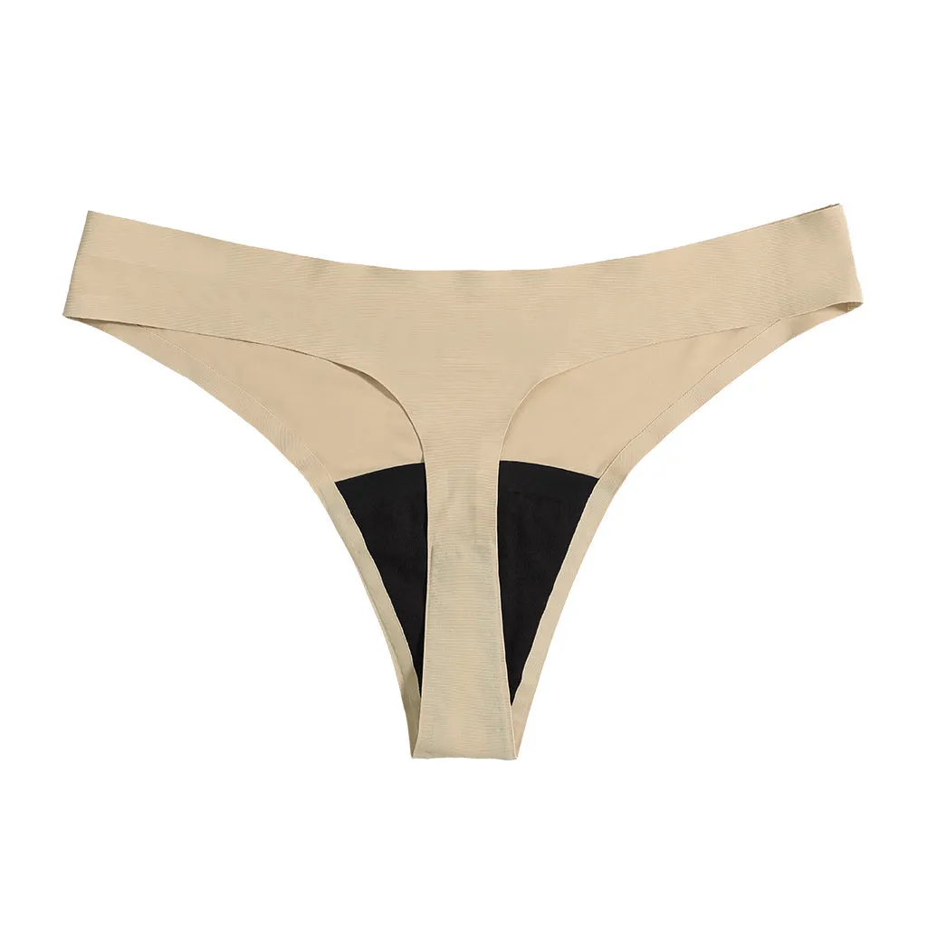 5 Pack Seamless Period Panties Thong - Light Flow