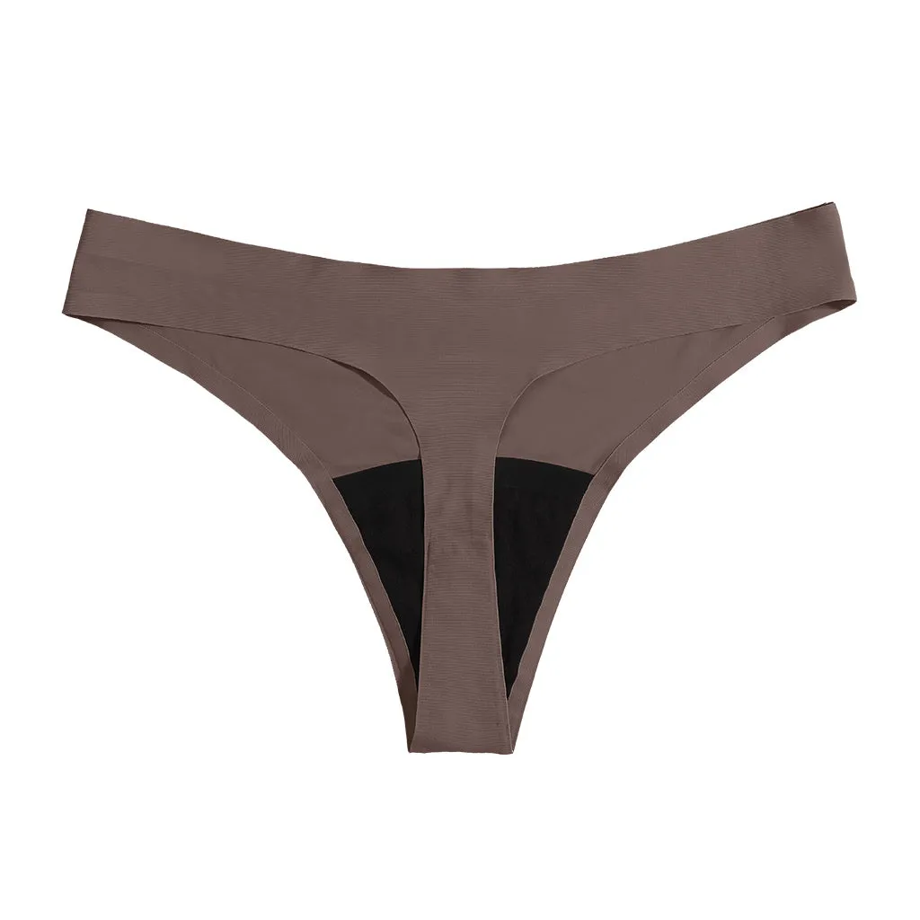 5 Pack Seamless Period Panties Thong - Light Flow