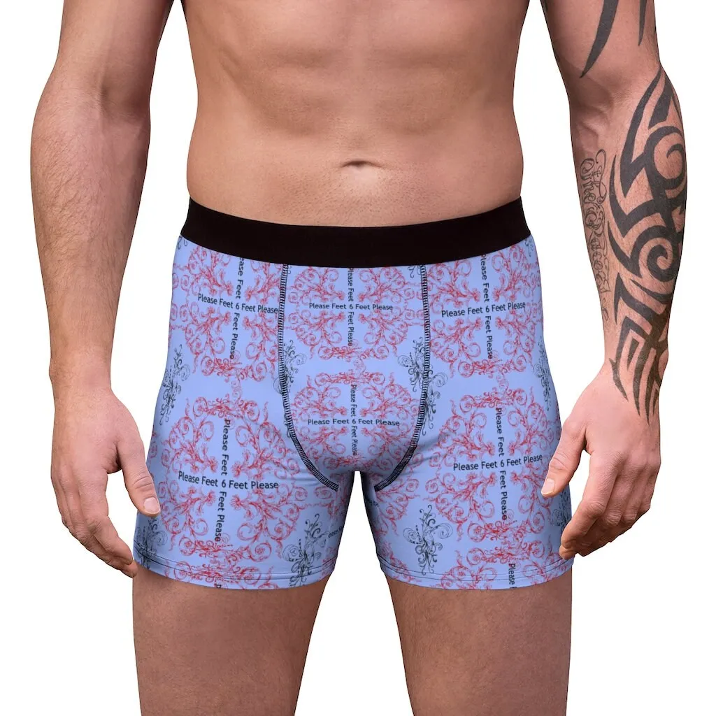 6 feet please Anti-covid Men&#39;s Boxer Briefs,Gift for Him/Christmas/Birthday/Engagement/Anniversary/Funny/Halloween/Thanksgiving/Valentine