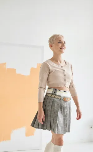 65-2 Pleated skirt with cuff