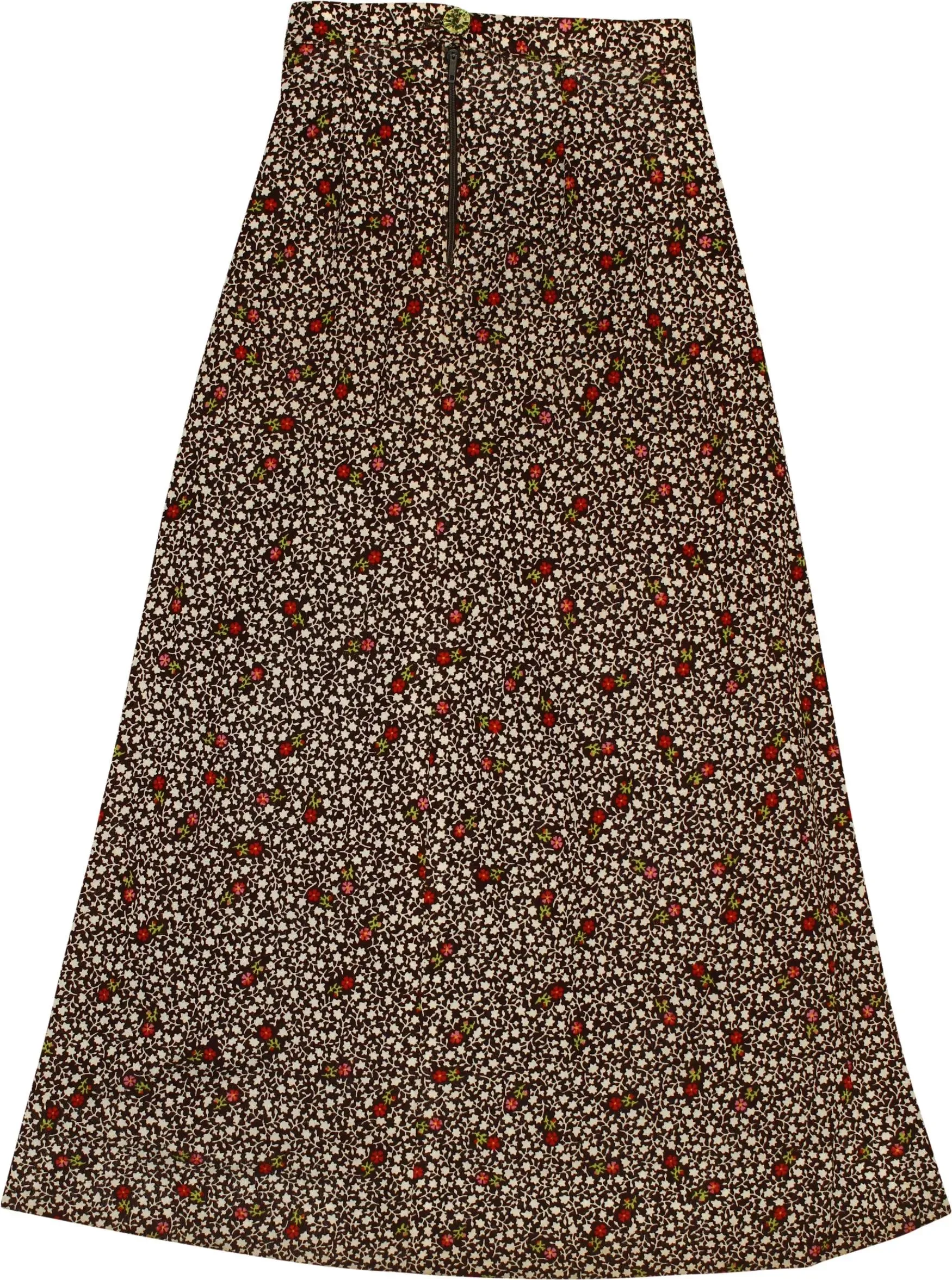 70s floral midi skirt