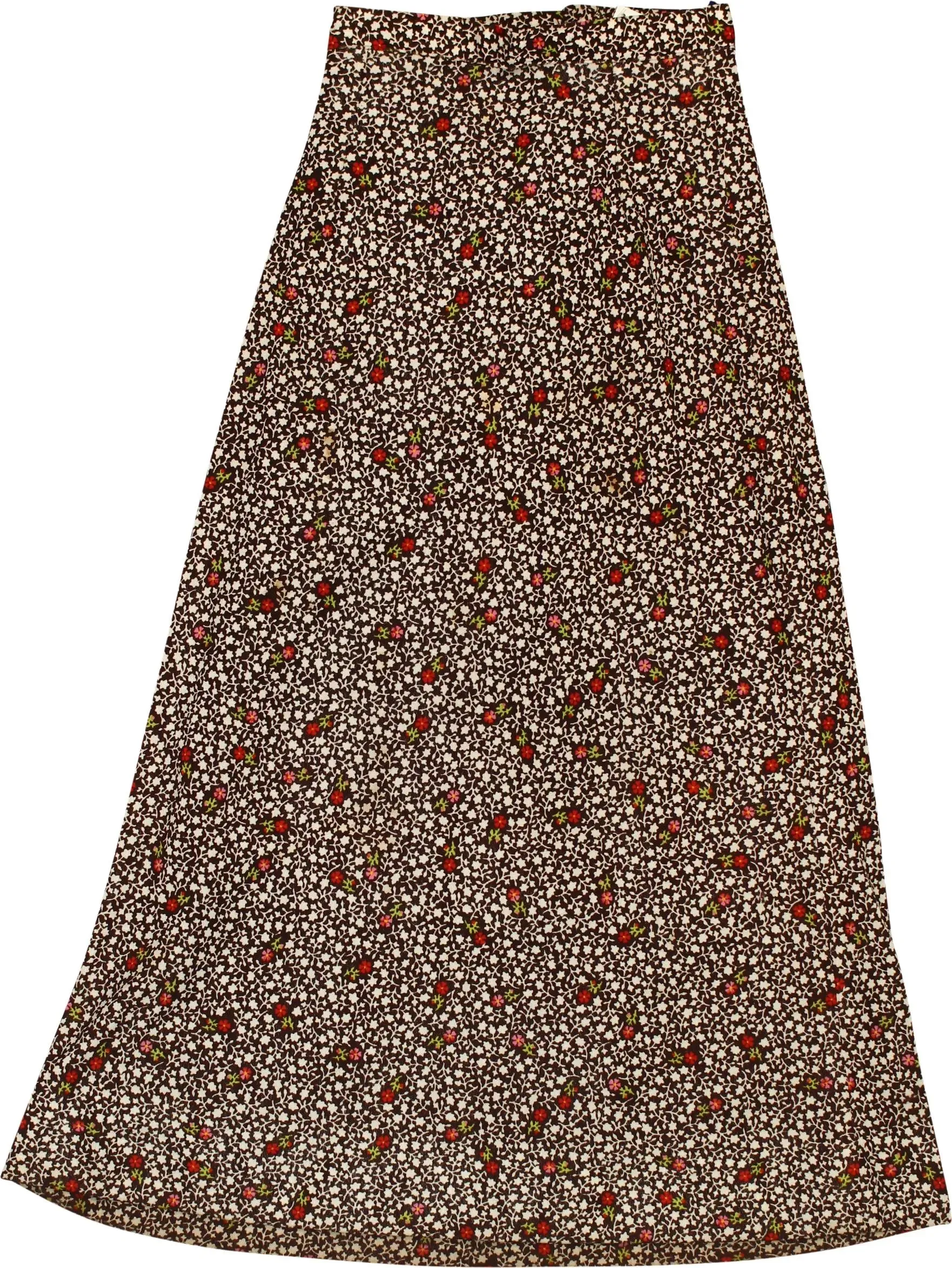 70s floral midi skirt