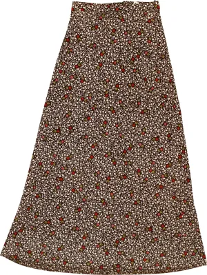 70s floral midi skirt