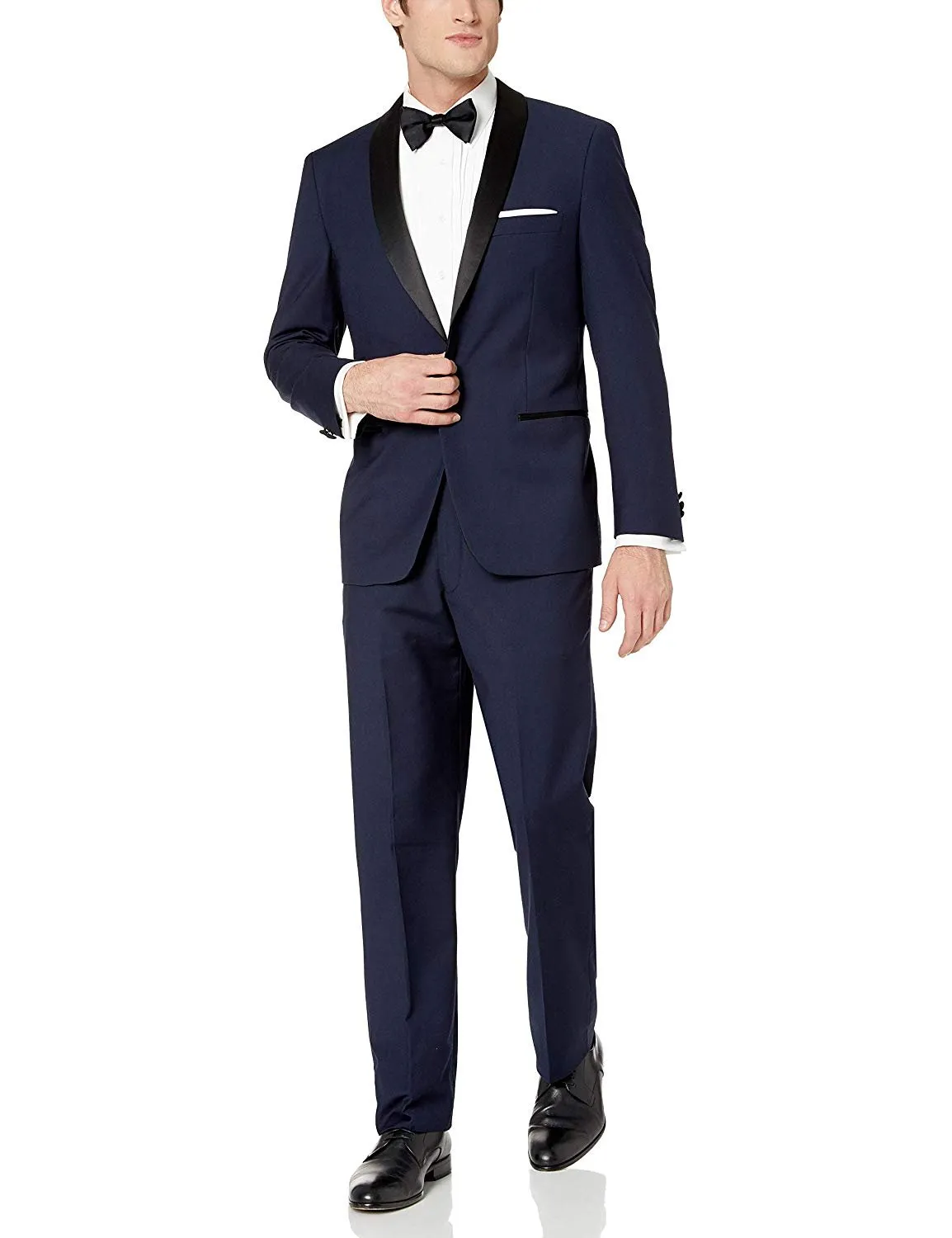 Adam Baker Men's Regular Fit Two-Piece Shawl Lapel Tuxedo Suit