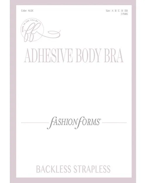 Adhesive Body Bras, Set of 3 Fashion Forms, color Tan/Beige