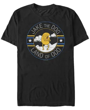 Adventure Time Jake the Dog Land of ooo Fifth Sun Men's Short Sleeve T-Shirt, Black
