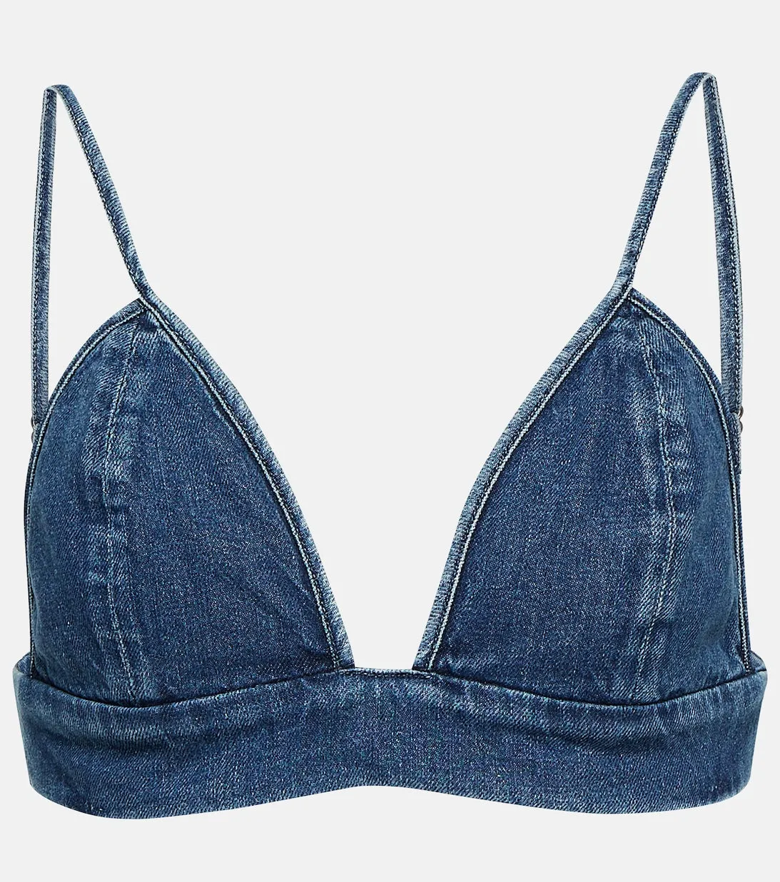 AGOLDE denim bralette, blue