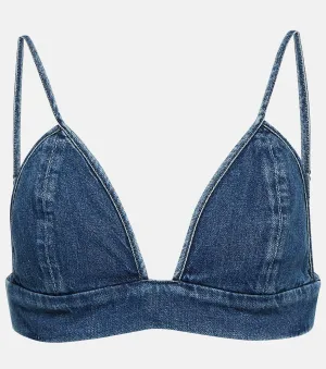 AGOLDE denim bralette, blue