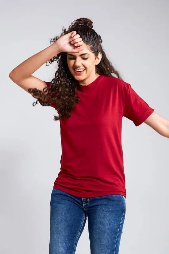 Alexis Maroon Bamboo/Organic Cotton T-shirt