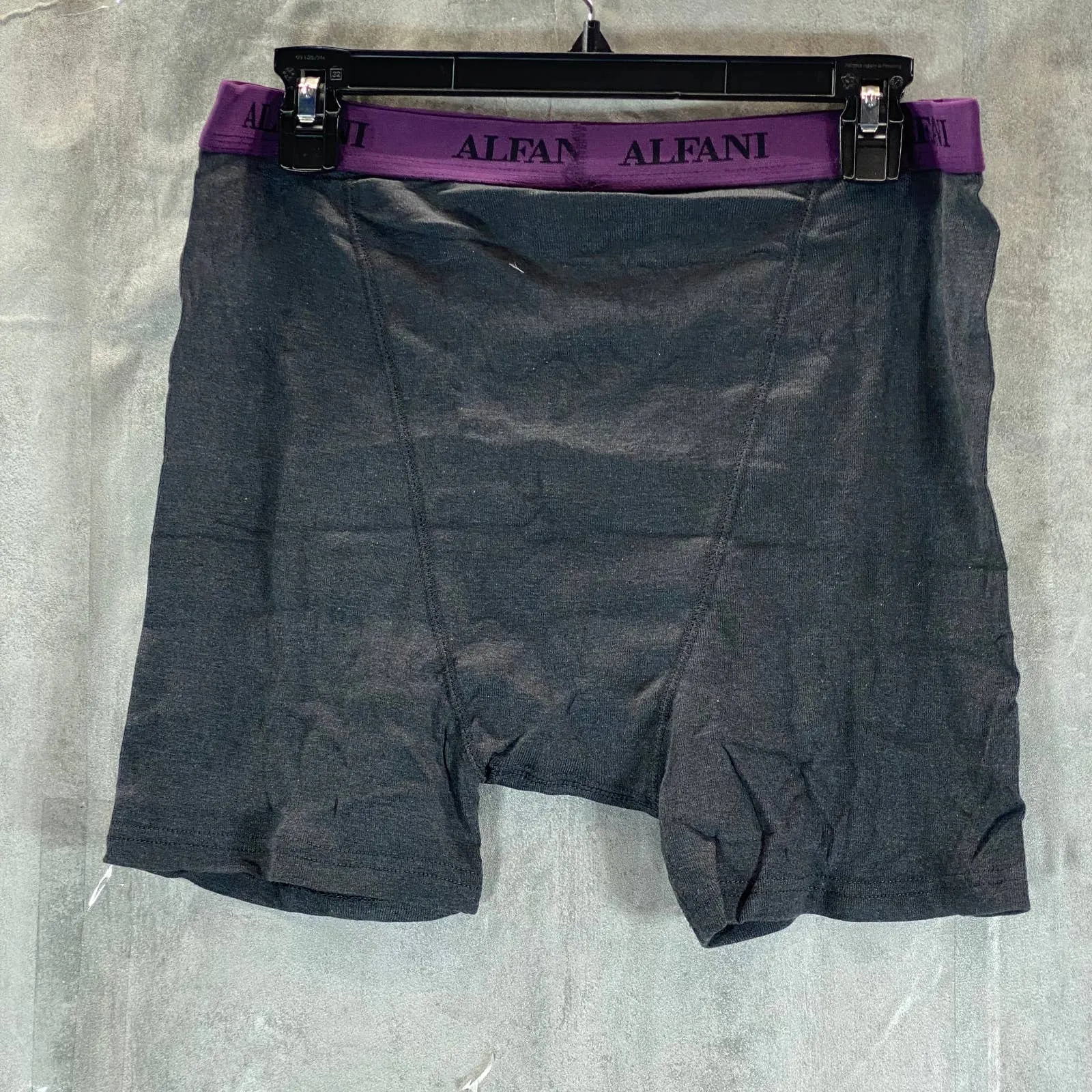 ALFANI Men's Charcoal 5-Pk Moisture-Wicking Contrast Waistband Boxer Briefs SZXL