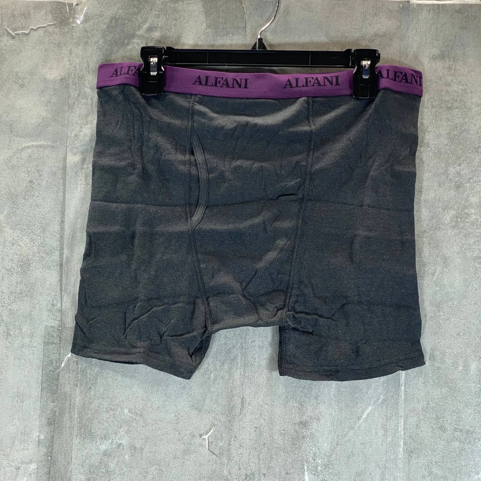 ALFANI Men's Charcoal 5-Pk Moisture-Wicking Contrast Waistband Boxer Briefs SZXL
