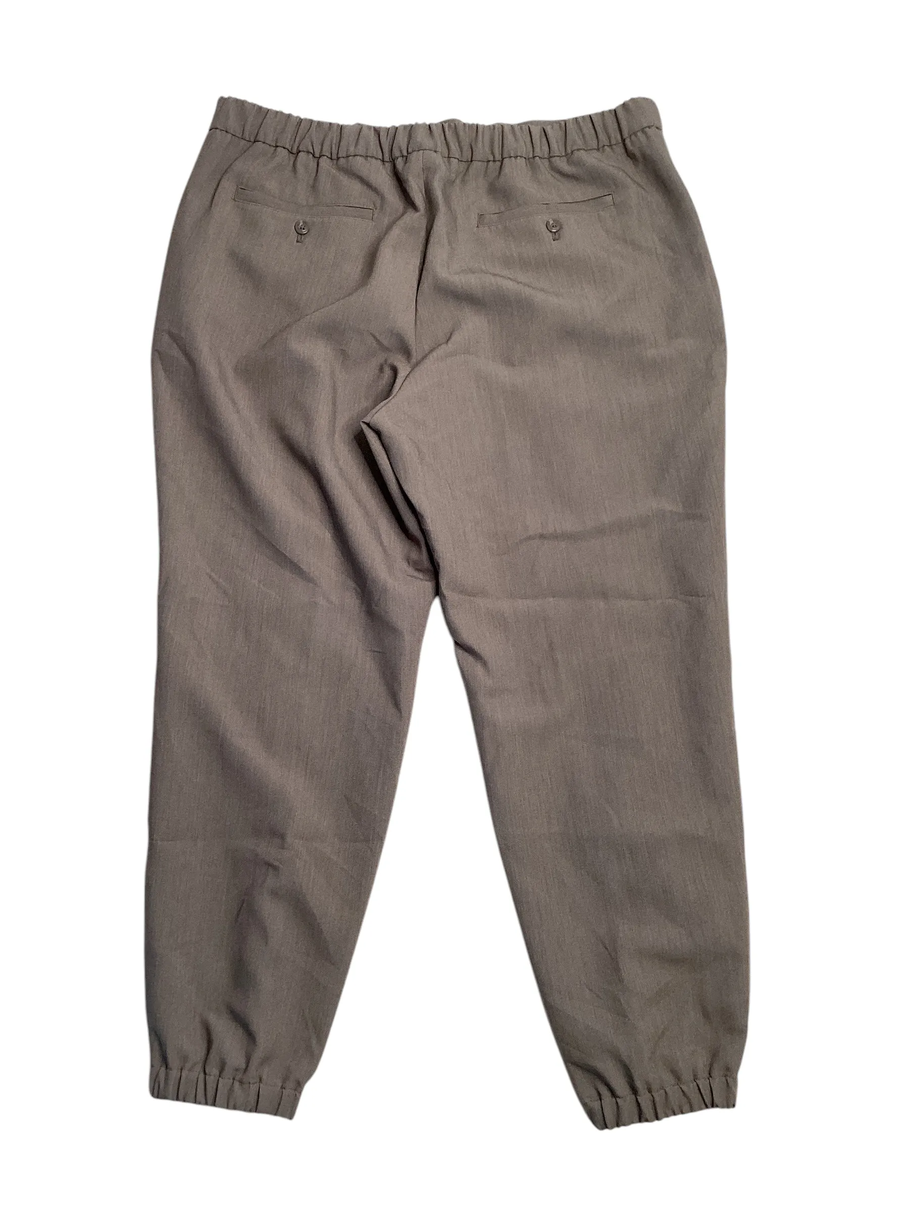 Alfani Mens Regular Fit Stretch Pleated Jogger Pants Bolgio Taupe Grey 2XL