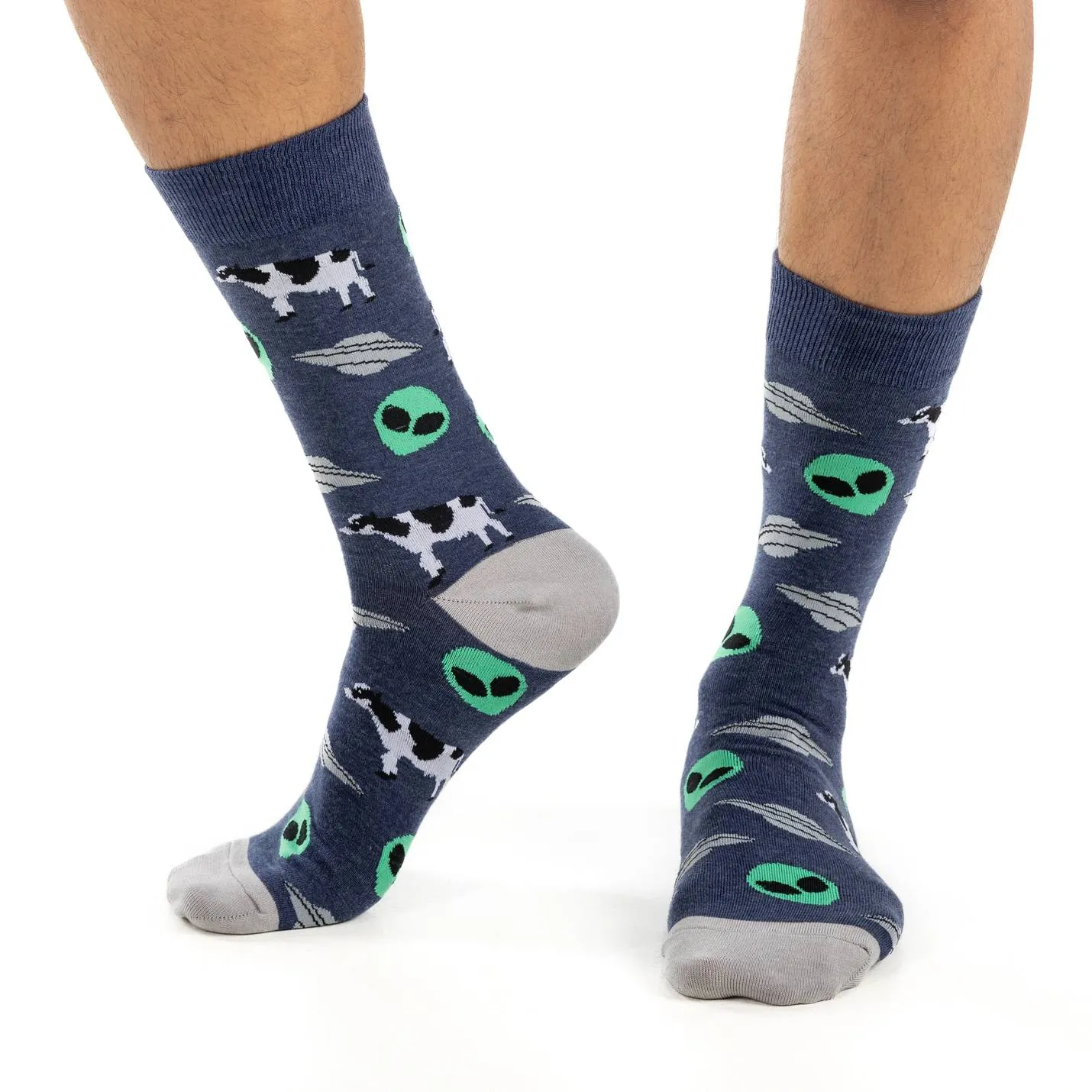 Aliens and Cows Socks