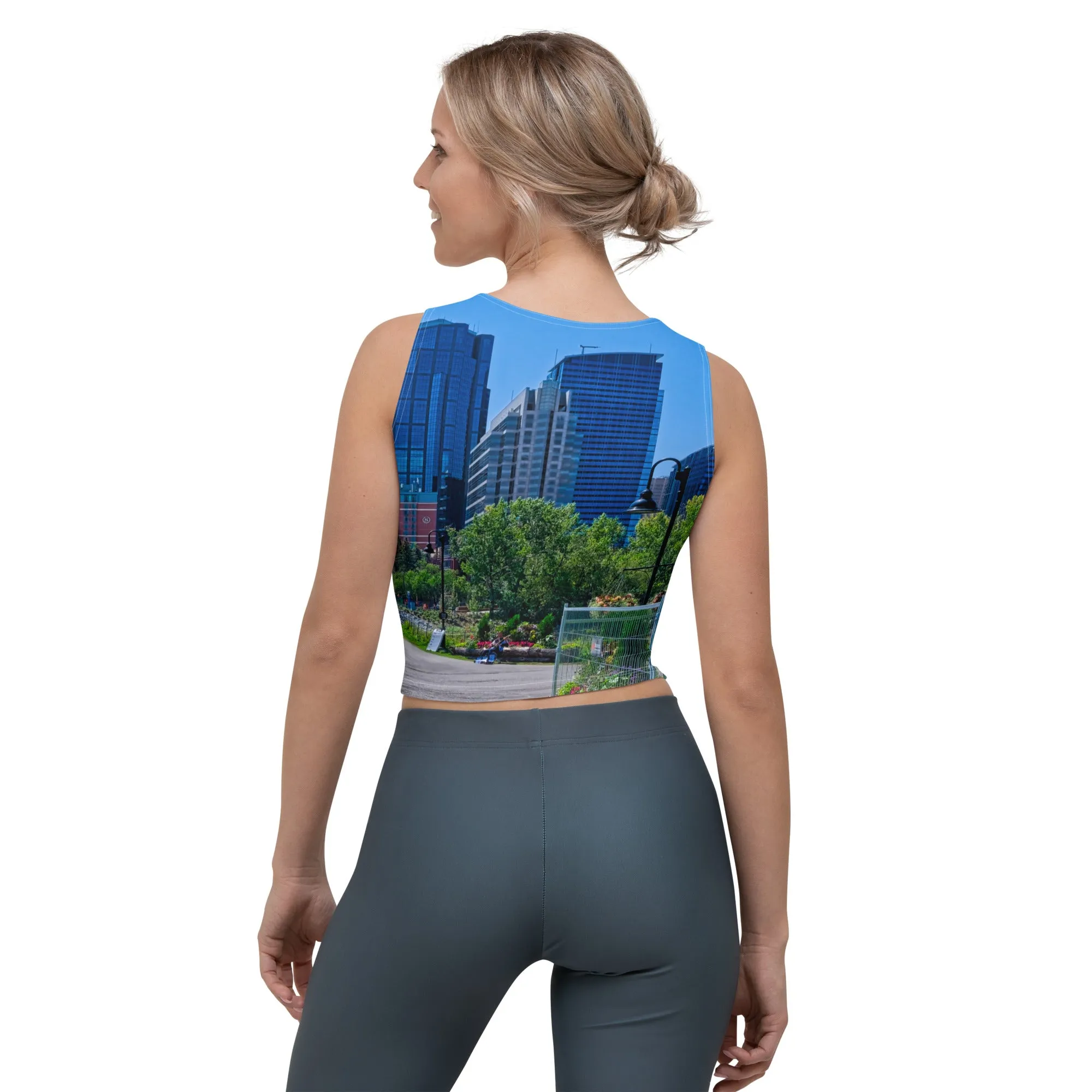 All-Over Crop Top - Downtown Calgary Prince's Island Park HDR