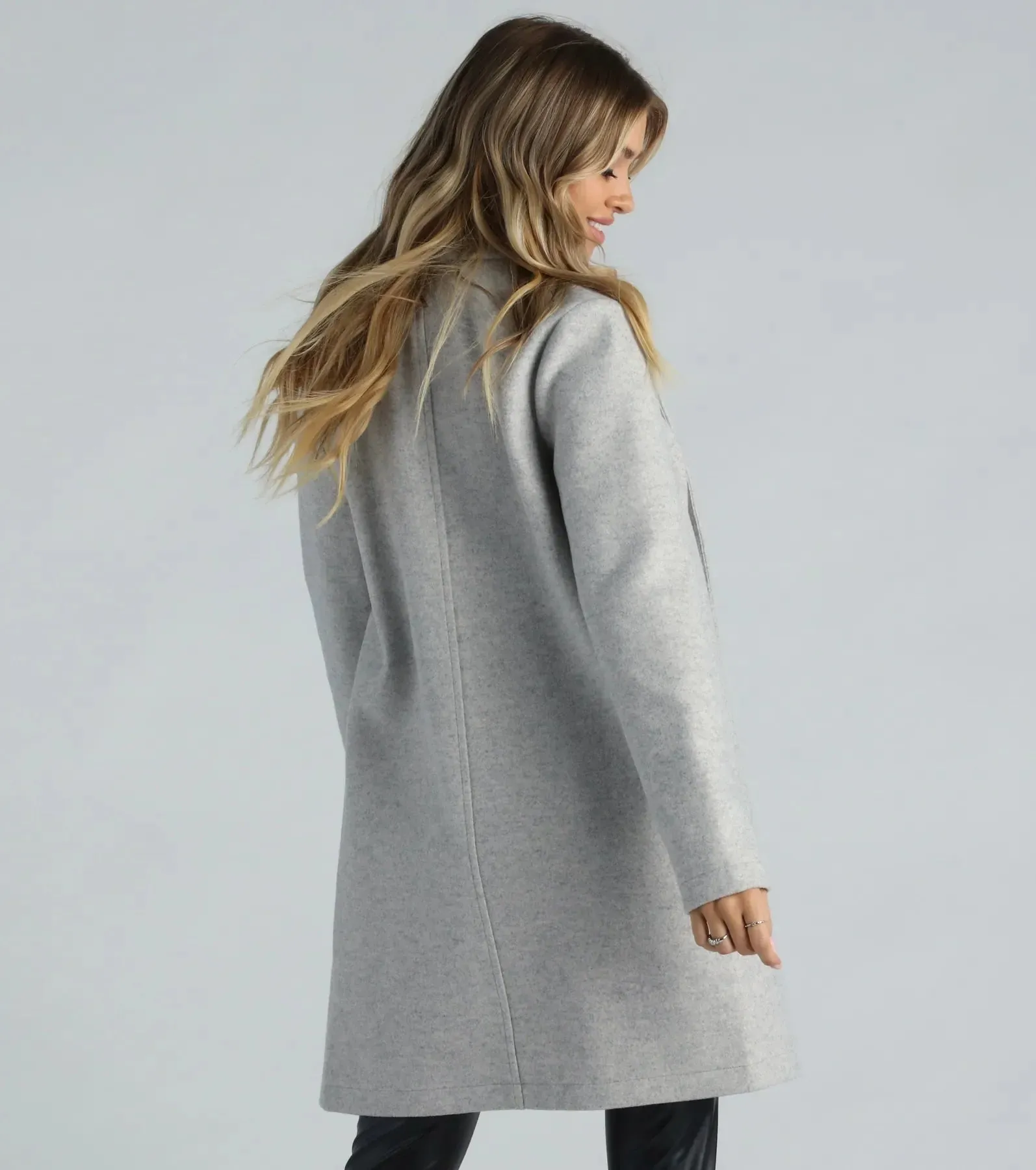 Always A Classic Faux Wool Trench Coat
