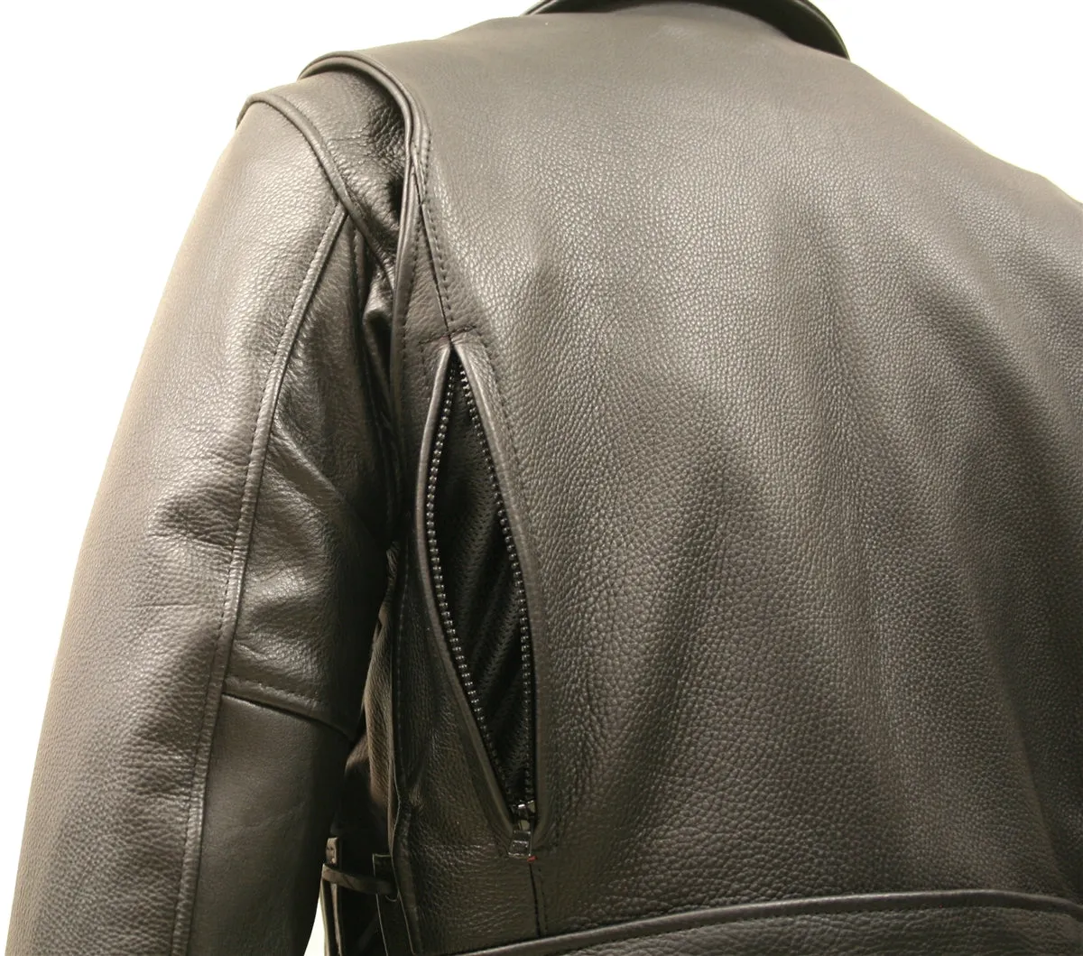 American Bison Black Vented Biker Jacket