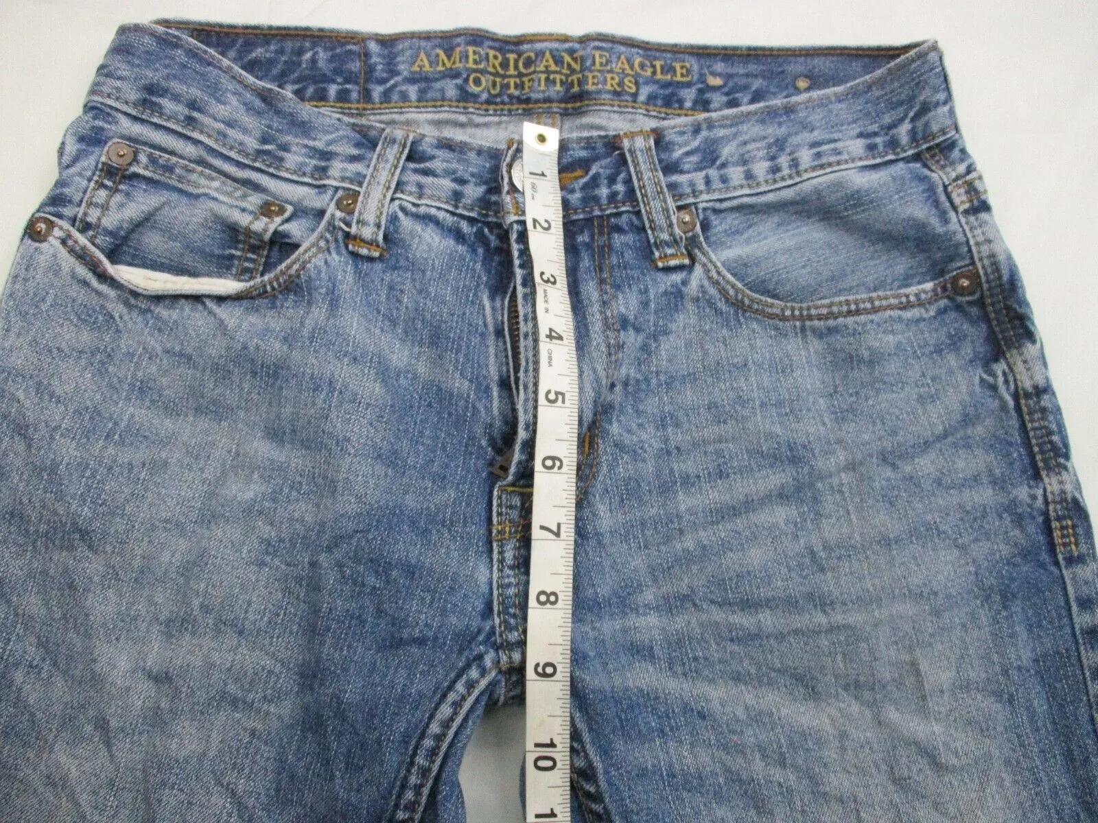 American Eagle Outfitters Men's Classic Straight Fit Jeans Low Rise Blue Size 31