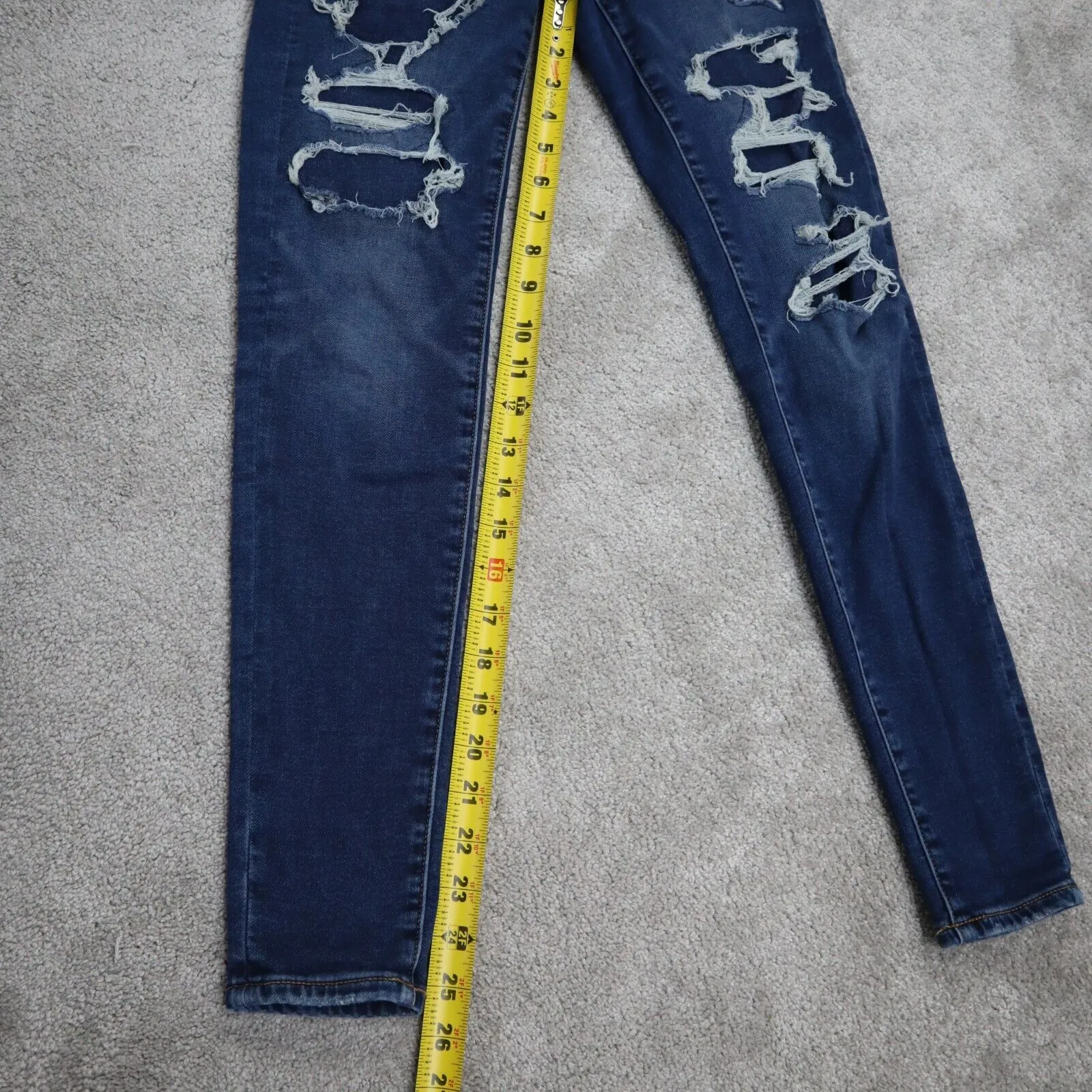American Eagle Outfitters Women Next Level Stretch Jeans Mid Rise Blue Size 2Reg