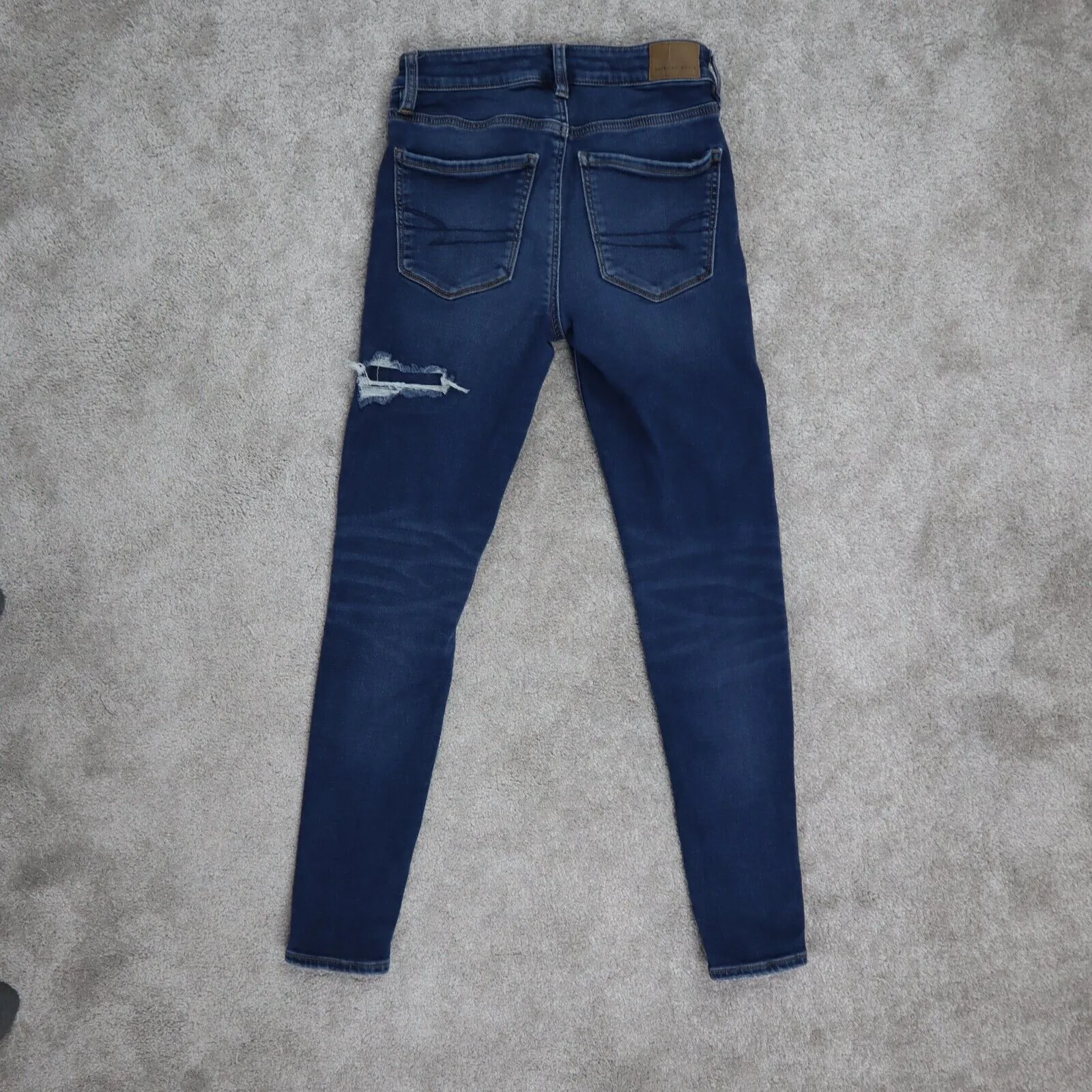 American Eagle Outfitters Women Next Level Stretch Jeans Mid Rise Blue Size 2Reg