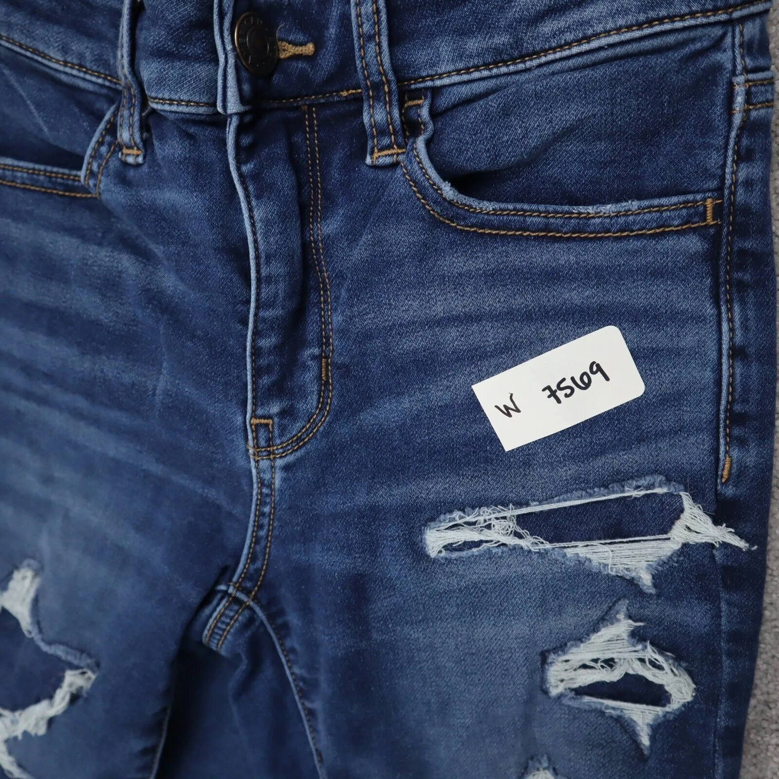 American Eagle Outfitters Women Next Level Stretch Jeans Mid Rise Blue Size 2Reg