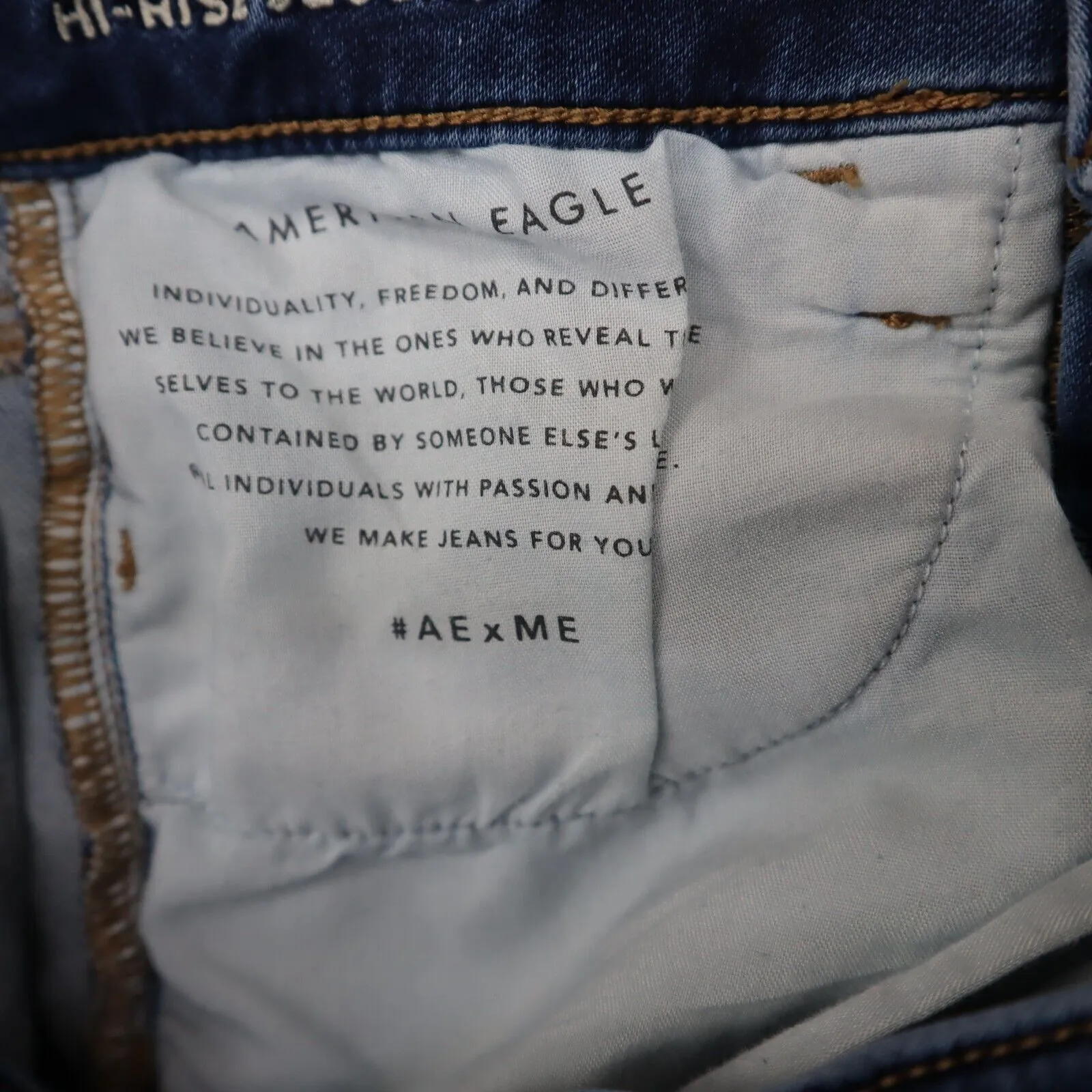 American Eagle Outfitters Women Next Level Stretch Jeans Mid Rise Blue Size 2Reg